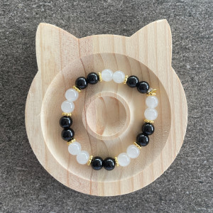 Armband black and white (Glasperlen)