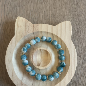 Mischfarbiges Glasperlen Armband (Mittel)