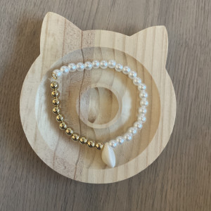 Gold-weisse Muschelkette