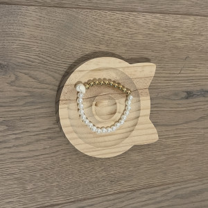 Gold- weisses Muschel Armband